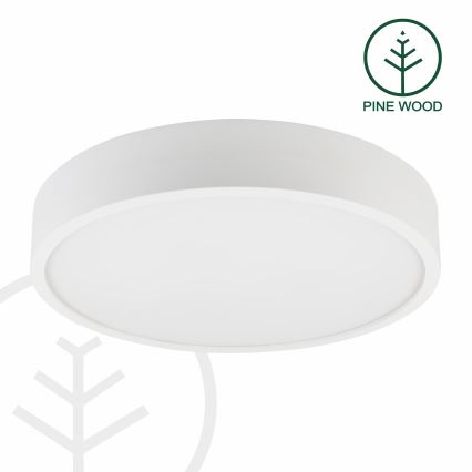 Griestu lampa NATURAL 5xE27/15W/230V Ø 47,5 cm priede/balta