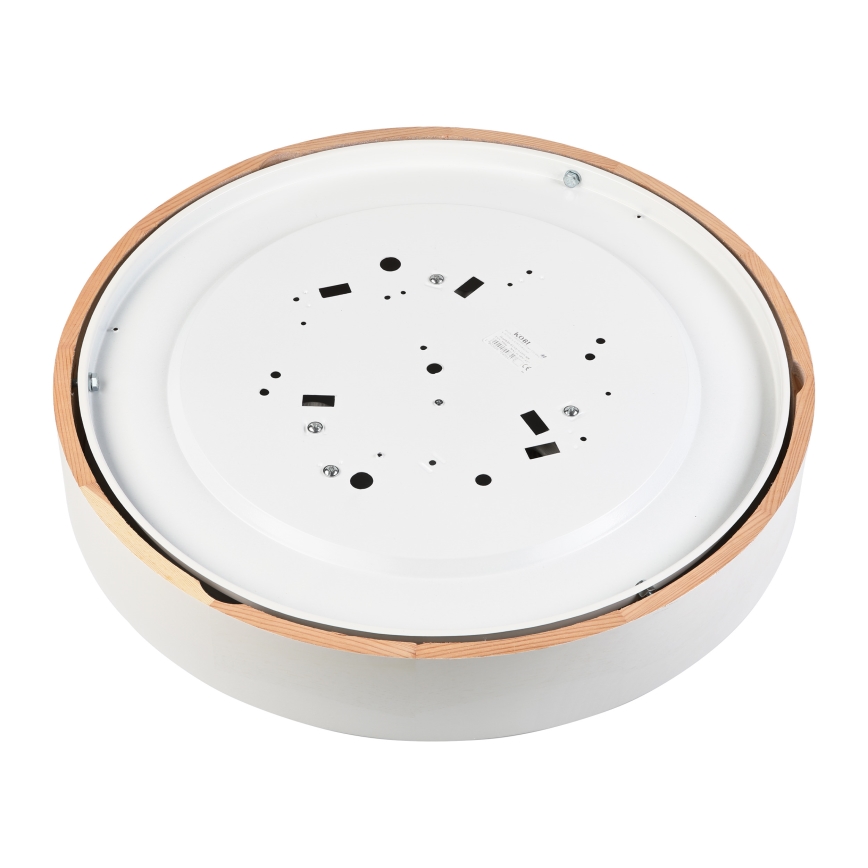 Griestu lampa NATURAL 5xE27/15W/230V Ø 47,5 cm priede/balta