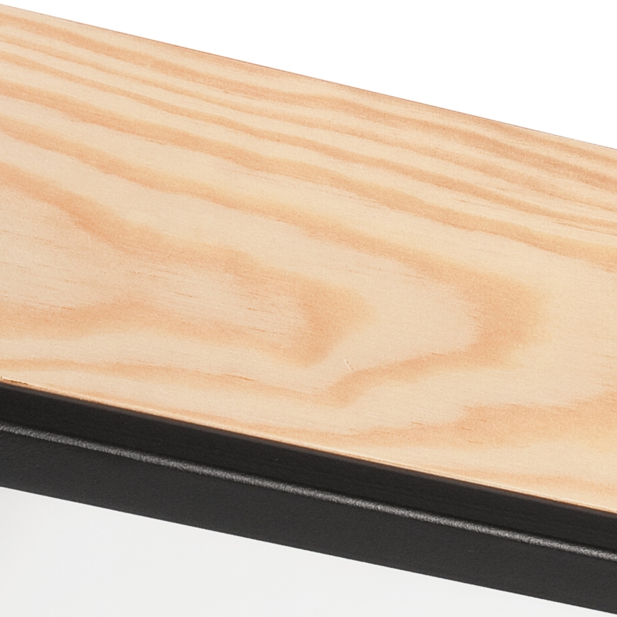 Griestu lampa NATURAL SQUARE 2xE27/15W/230V 31x31 cm priede/melna