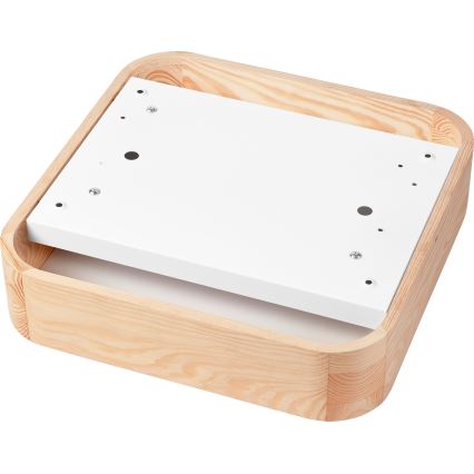 Griestu lampa NATURAL SQUARE 2xE27/15W/230V 35x35 cm priede