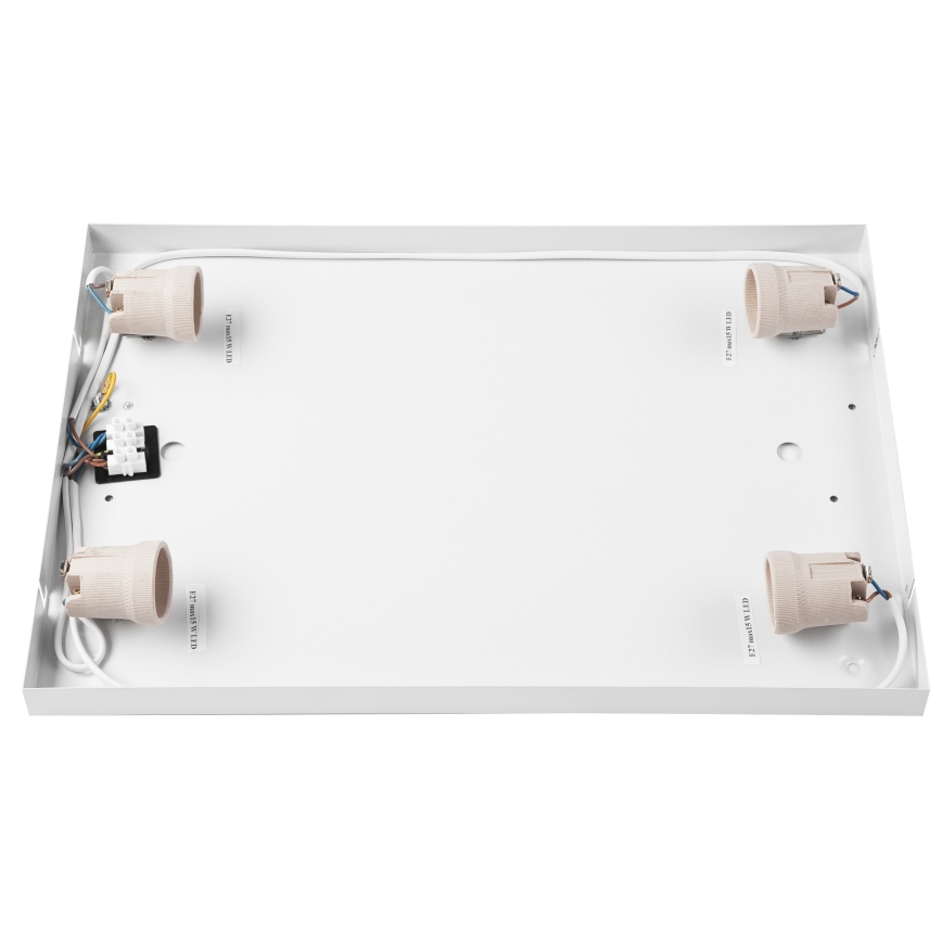 Griestu lampa NATURAL SQUARE 4xE27/15W/230V 45x45 cm priede