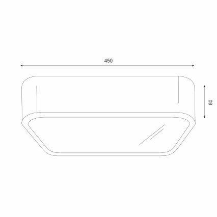 Griestu lampa NATURAL SQUARE 4xE27/15W/230V 45x45 cm priede