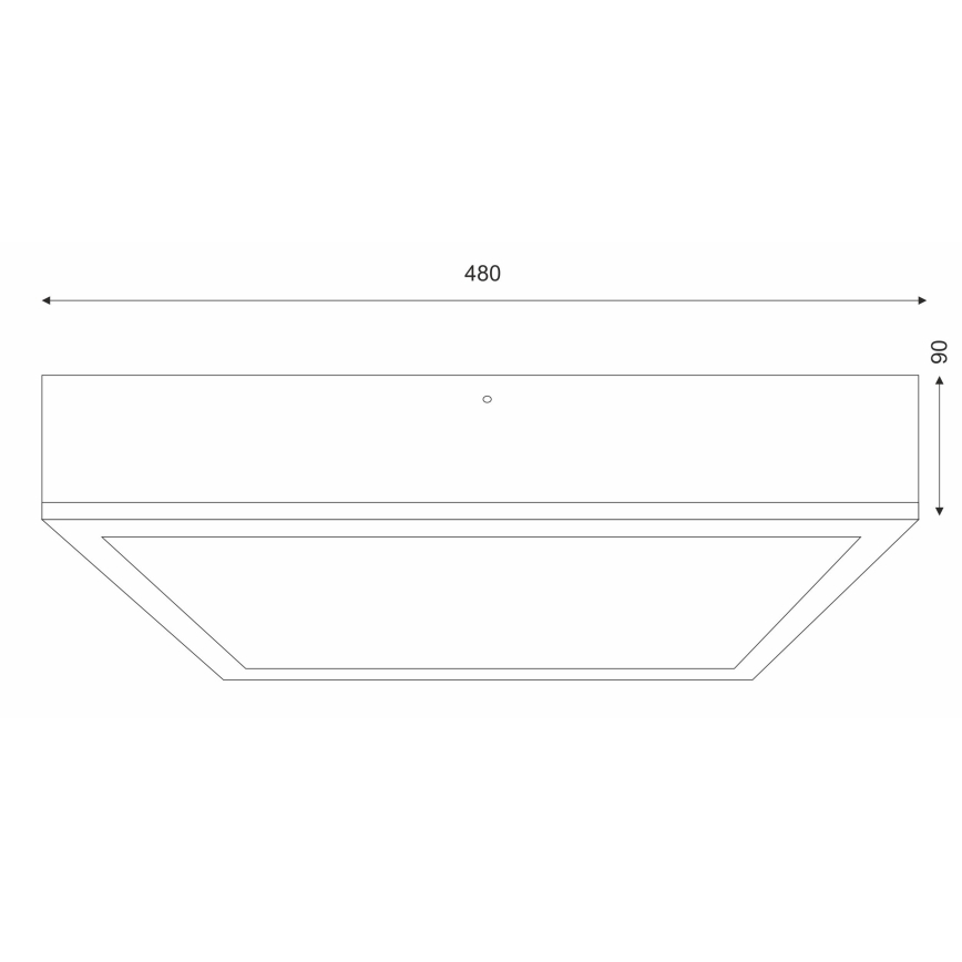 Griestu lampa NATURAL SQUARE 4xE27/15W/230V 48x48 cm priede/balta
