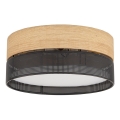 Griestu lampa NICOL 4xE27/15W/230V Ø 50 cm finieris/melns