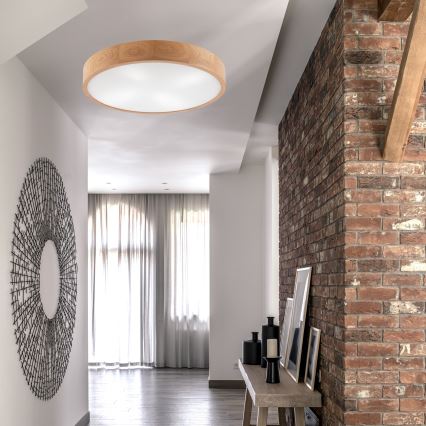 Griestu lampa OAK 4xE27/60W/230V ø 57,5 cm ozols