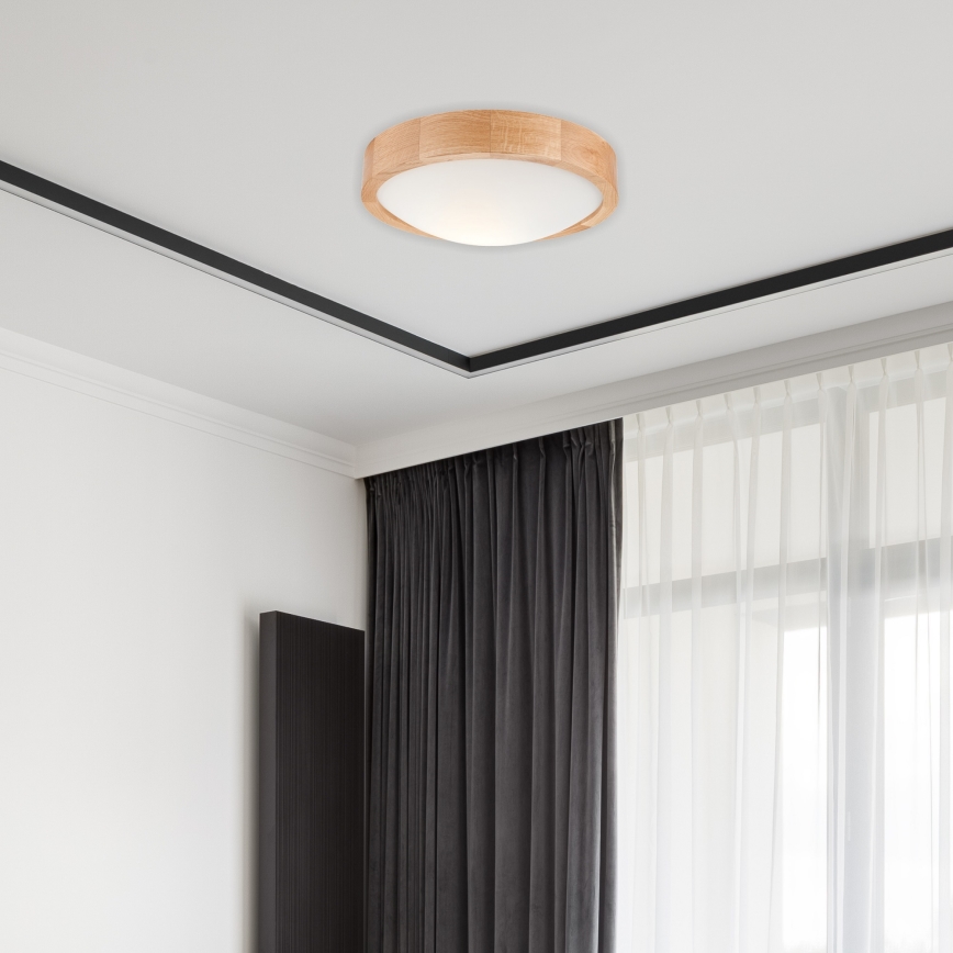 Griestu lampa OAK SLIM 1xE27/60W/230V ozols ø 27 cm