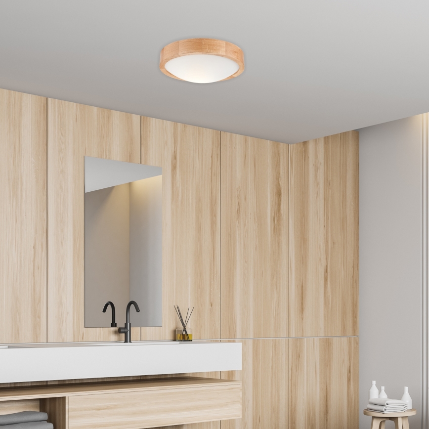 Griestu lampa OAK SLIM 1xE27/60W/230V ozols ø 27 cm