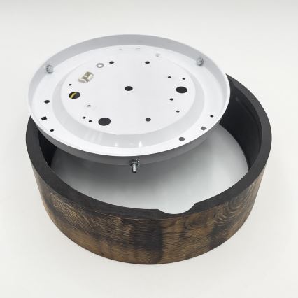 Griestu lampa OAK SMOKY 1xE27/15W/230V ø 27,5 cm ozols/tumši brūna