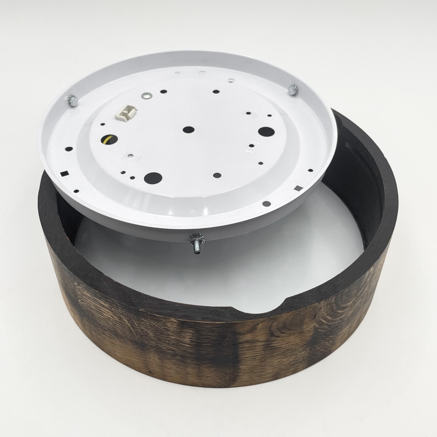 Griestu lampa OAK SMOKY 1xE27/15W/230V ø 27,5 cm ozols/tumši brūna