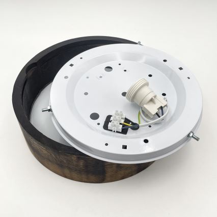Griestu lampa OAK SMOKY 1xE27/15W/230V ø 27,5 cm ozols/tumši brūna