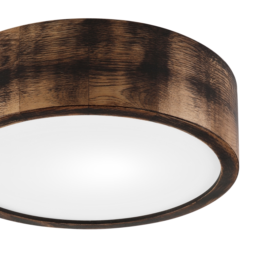 Griestu lampa OAK SMOKY 1xE27/15W/230V ø 27,5 cm ozols/tumši brūna