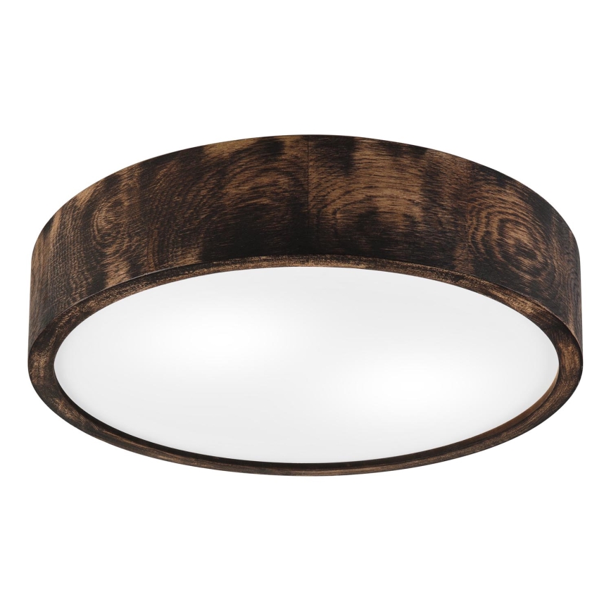 Griestu lampa OAK SMOKY 2xE27/15W/230V ø 37,5 cm ozols/tumši brūna