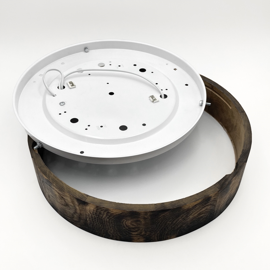 Griestu lampa OAK SMOKY 2xE27/15W/230V ø 37,5 cm ozols/tumši brūna