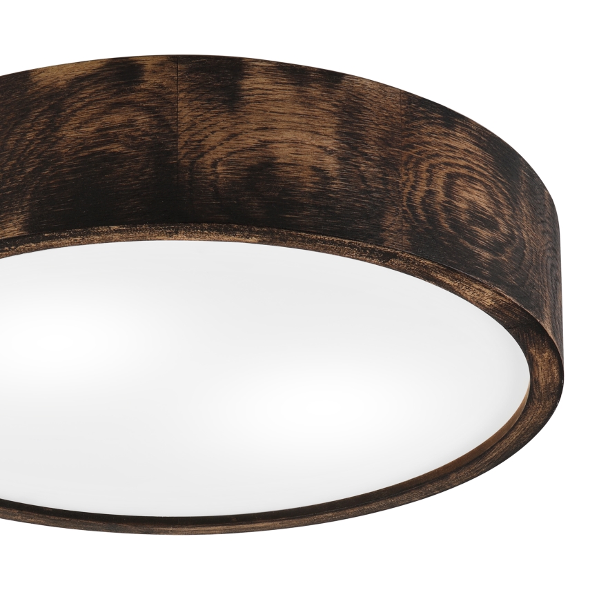 Griestu lampa OAK SMOKY 2xE27/15W/230V ø 37,5 cm ozols/tumši brūna