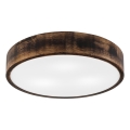 Griestu lampa OAK SMOKY 3xE27/15W/230V ø 47,5 cm ozols/tumši brūna