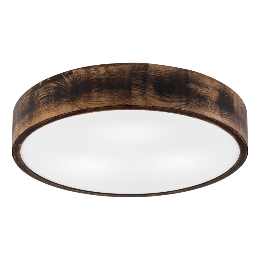 Griestu lampa OAK SMOKY 3xE27/15W/230V ø 47,5 cm ozols/tumši brūna
