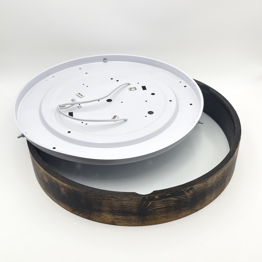 Griestu lampa OAK SMOKY 3xE27/15W/230V ø 47,5 cm ozols/tumši brūna