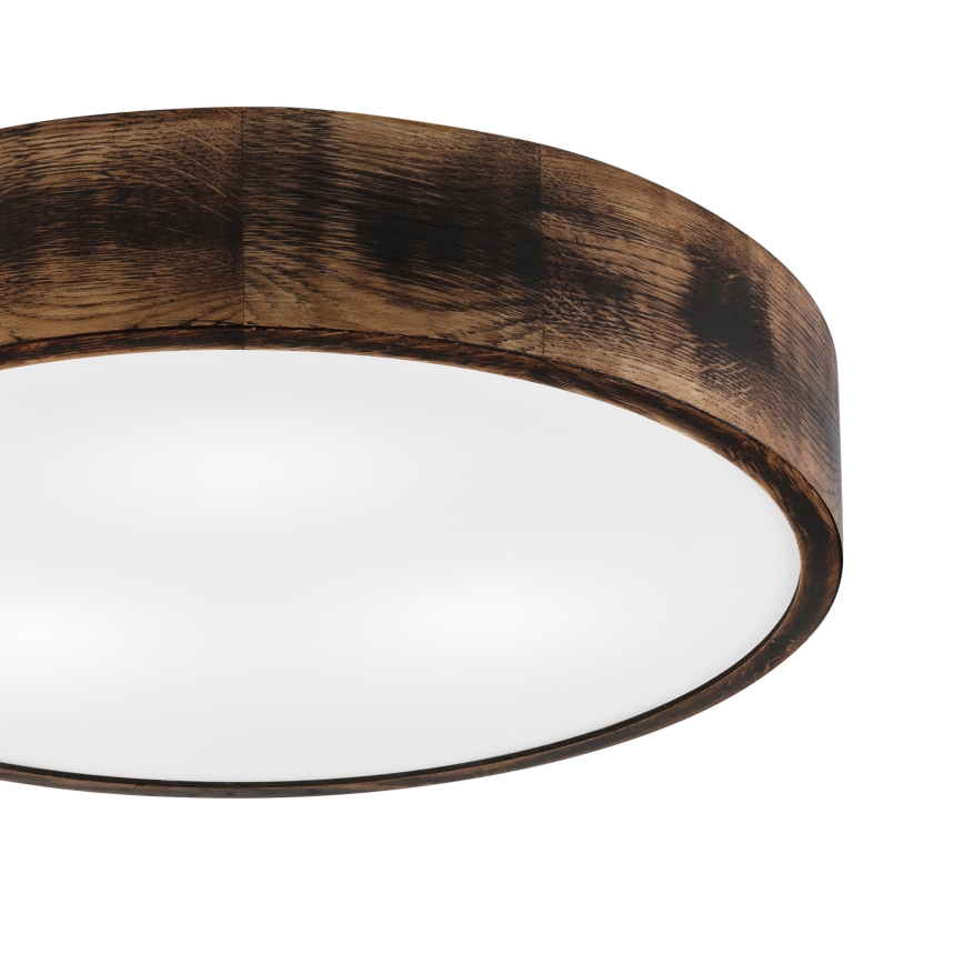 Griestu lampa OAK SMOKY 3xE27/15W/230V ø 47,5 cm ozols/tumši brūna