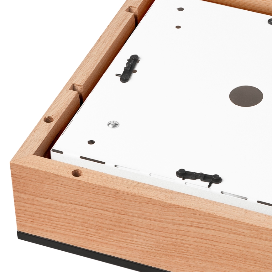 Griestu lampa OAK SQUARE 2xE27/15W/230V 31x31 cm ozols/melna