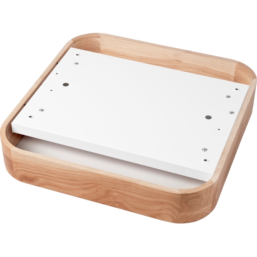 Griestu lampa OAK SQUARE 4xE27/15W/230V 45x45 cm ozols