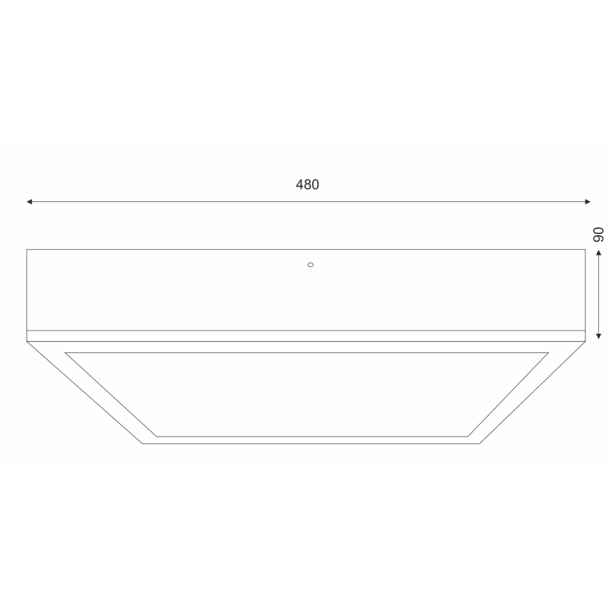 Griestu lampa OAK SQUARE 4xE27/15W/230V 48x48 cm ozols/balta