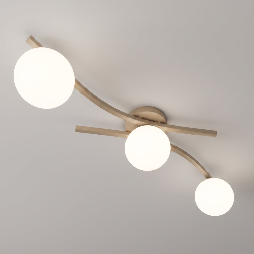 Griestu lampa OPUS 3xE14/10W/230V bēša/balta