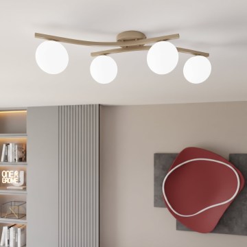 Griestu lampa OPUS 4xE14/10W/230V bēša/balta