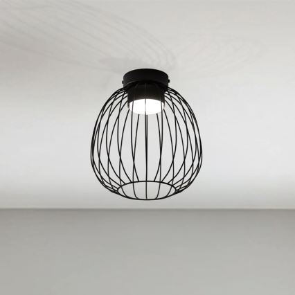 Griestu lampa OVELLA 1xGX53/10W/230V Ø 25 cm melna