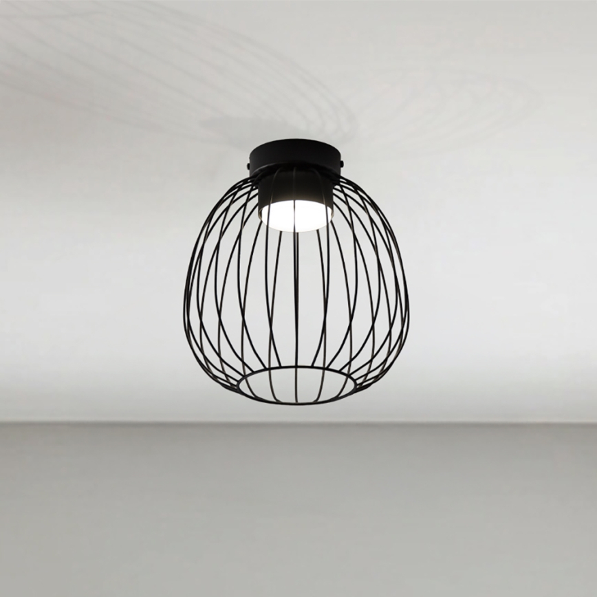 Griestu lampa OVELLA 1xGX53/10W/230V Ø 25 cm melna