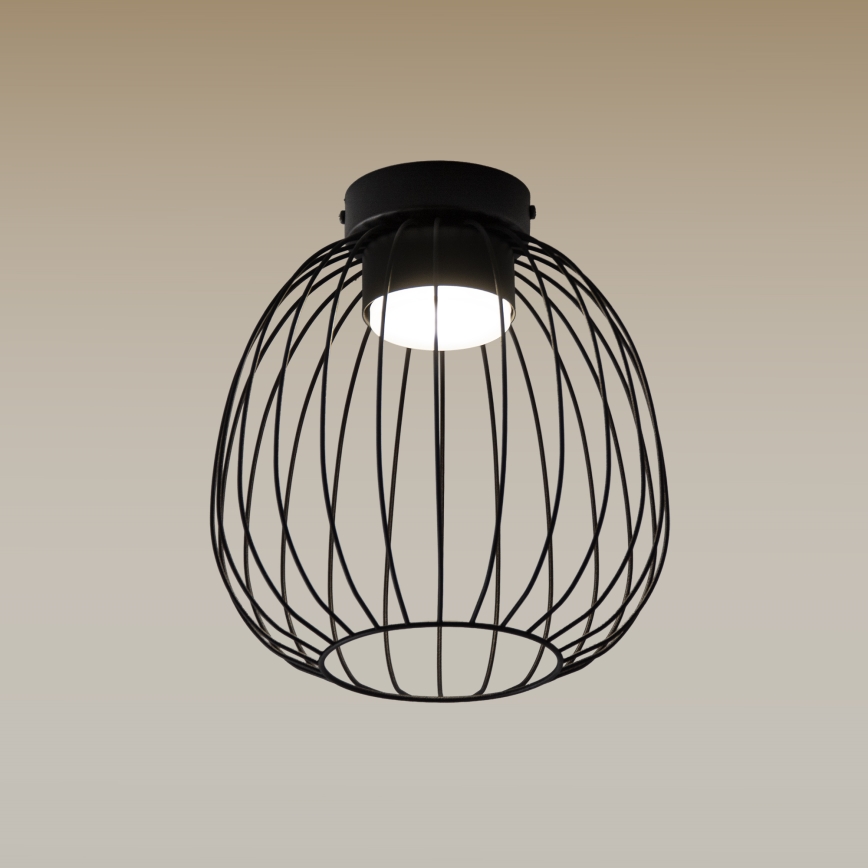 Griestu lampa OVELLA 1xGX53/10W/230V Ø 25 cm melna