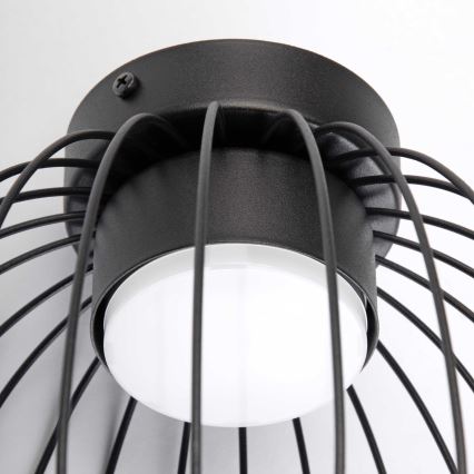 Griestu lampa OVELLA 1xGX53/10W/230V Ø 25 cm melna