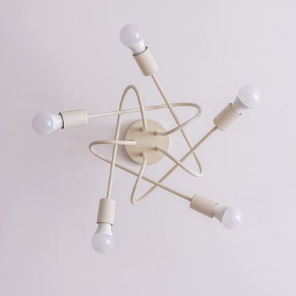 Griestu lampa OXFORD 5xE27/15W/230V krēmkrāsaina