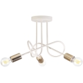 Griestu lampa OXFORD, virsmas montāža, 3xE27/15W/230V, misiņš/balts