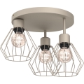 Griestu lampa PARKLA 3xE27/15W/230V bēša