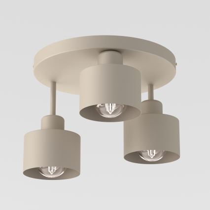 Griestu lampa PARKLA 3xE27/15W/230V bēša