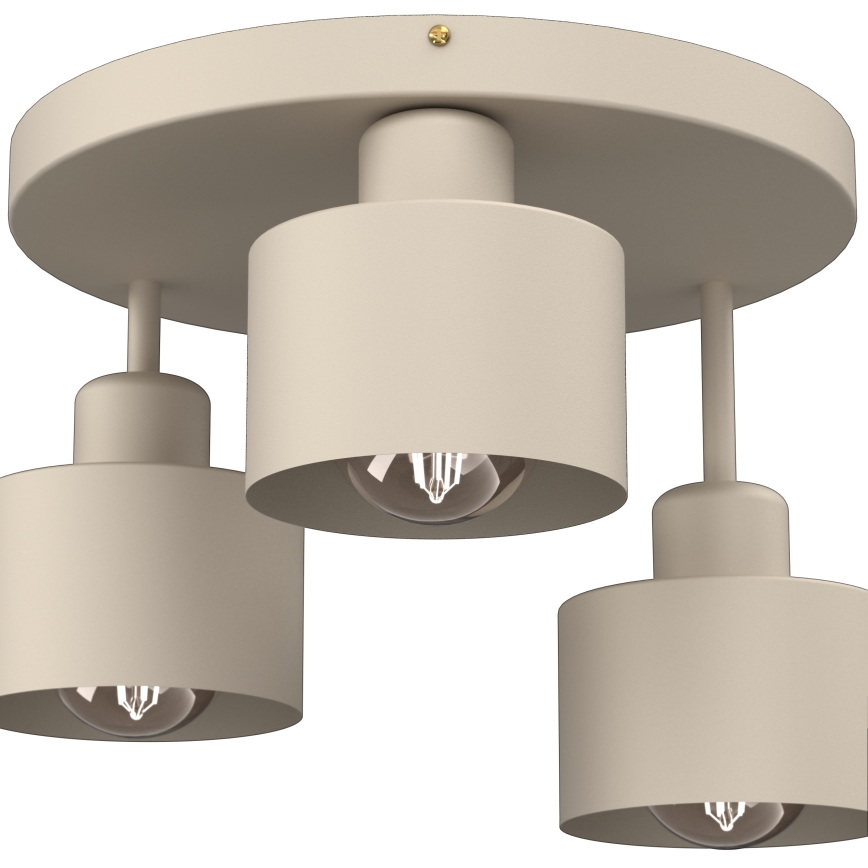 Griestu lampa PARKLA 3xE27/15W/230V bēša