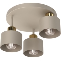 Griestu lampa PARKLA 3xE27/15W/230V bēša/zelta