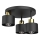 Griestu lampa PARKLA 3xE27/15W/230V melna/zelta