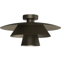 Griestu lampa PLATO 1xE27/15W/230V Ø 32 cm antracīts