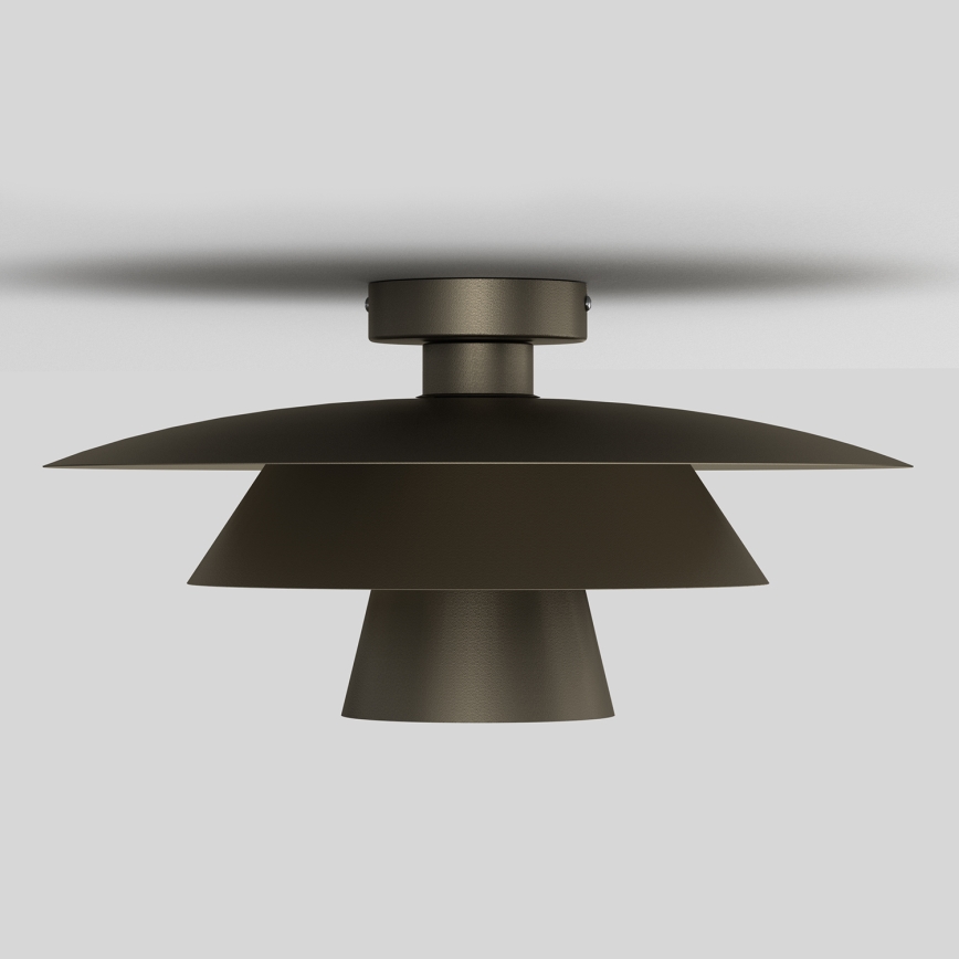 Griestu lampa PLATO 1xE27/15W/230V Ø 32 cm antracīts
