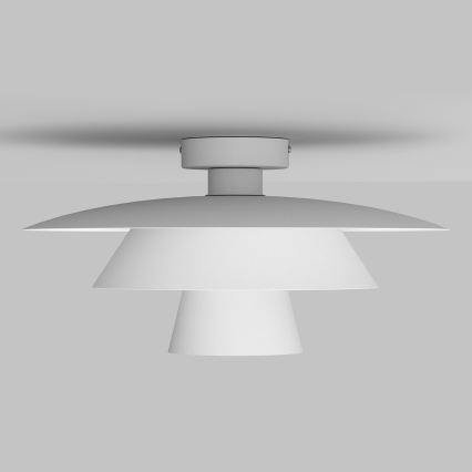 Griestu lampa PLATO 1xE27/15W/230V Ø 32 cm balta