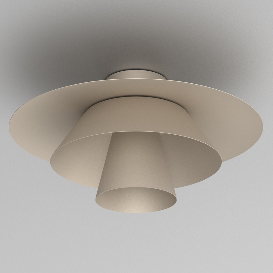 Griestu lampa PLATO 1xE27/15W/230V Ø 32 cm bēša