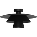 Griestu lampa PLATO 1xE27/15W/230V Ø 32 cm melna