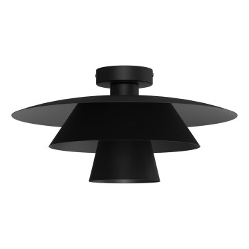 Griestu lampa PLATO 1xE27/15W/230V Ø 32 cm melna