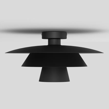 Griestu lampa PLATO 1xE27/15W/230V Ø 32 cm melna