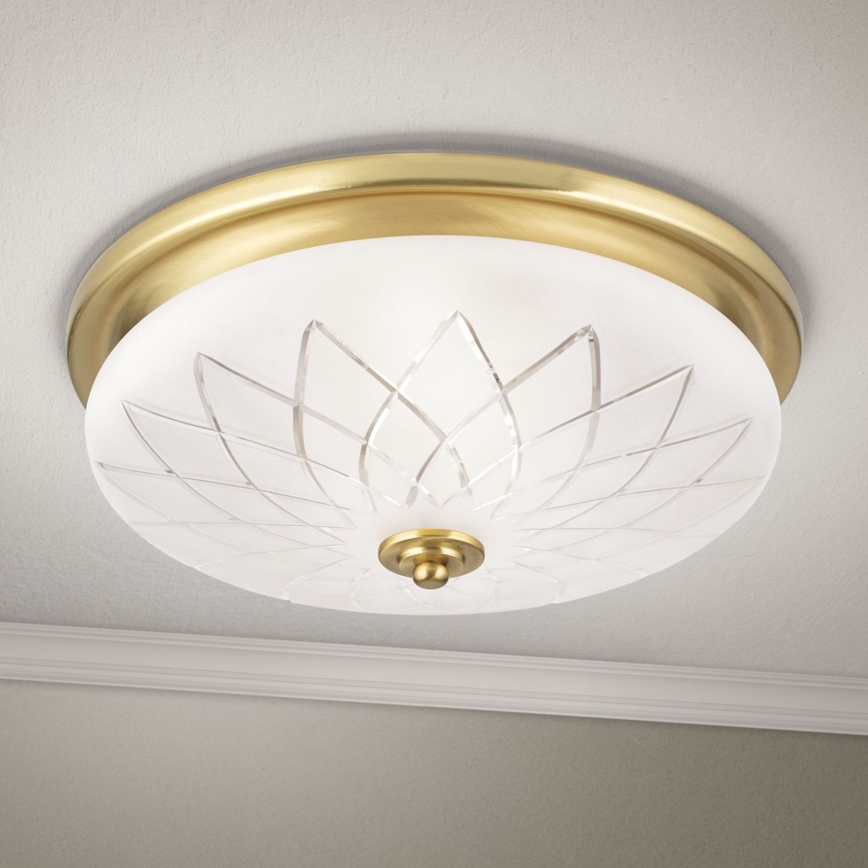 Griestu lampa PORTO 2xE27/40W/230V d. 37 cm zelta