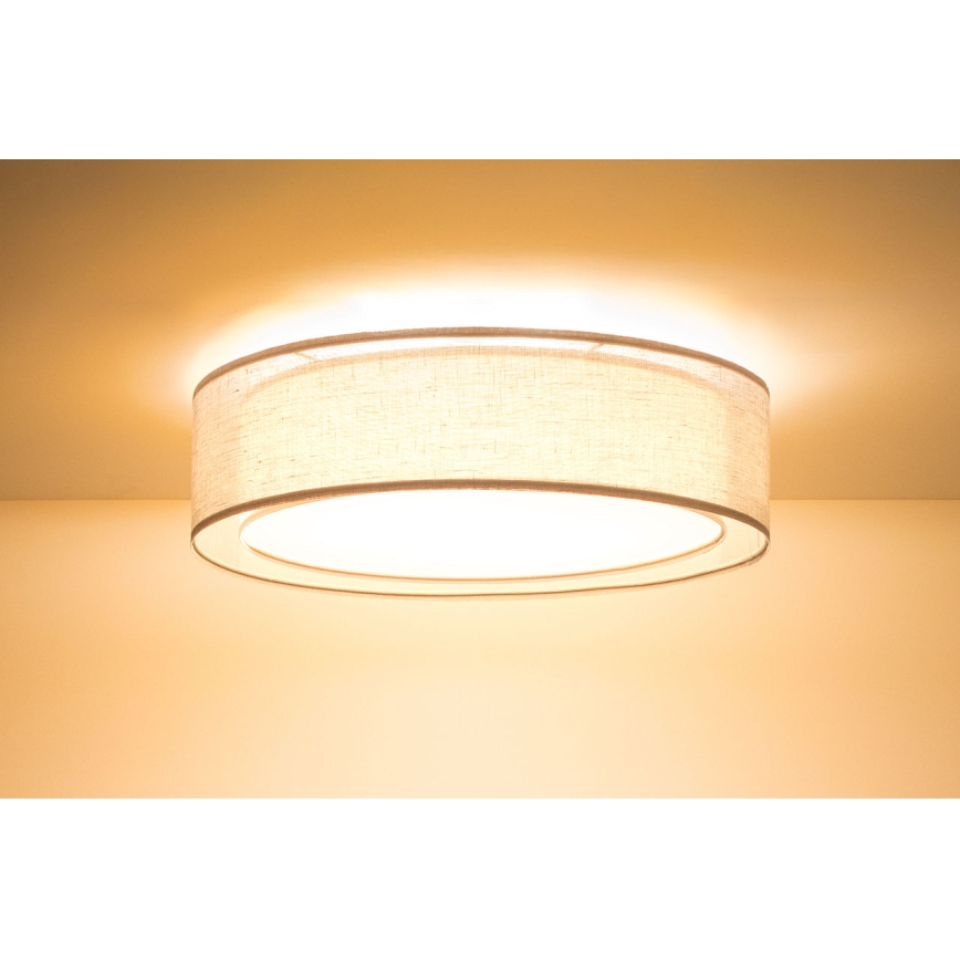 Griestu lampa PURO 2xE27/40W/230V, diam. 50 cm, bēša
