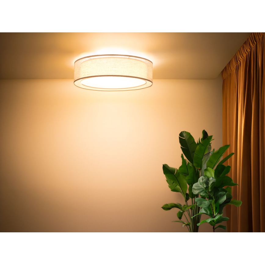 Griestu lampa PURO 2xE27/40W/230V, diam. 50 cm, bēša