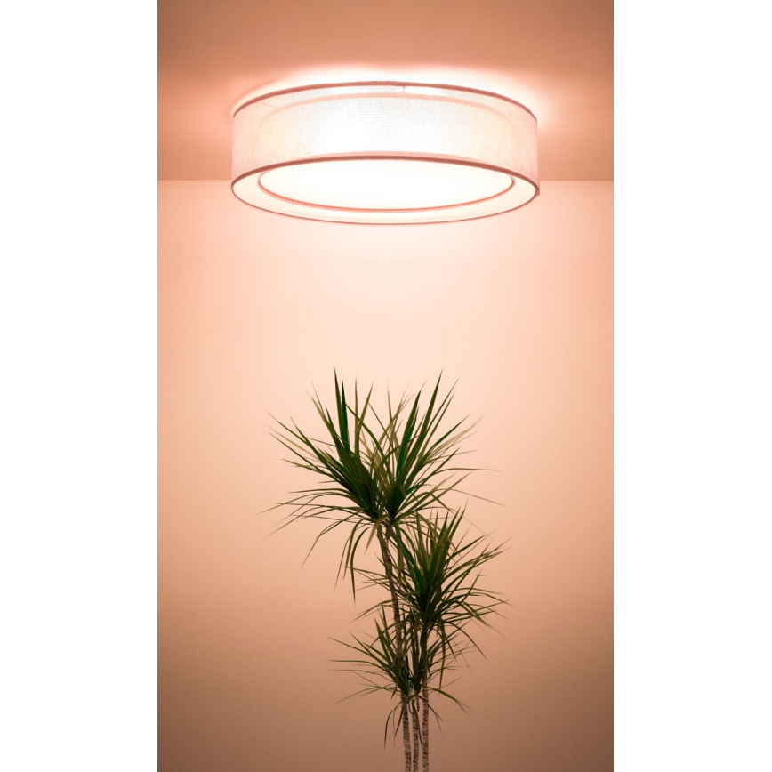 Griestu lampa PURO 2xE27/40W/230V diametrs 50 cm rozā