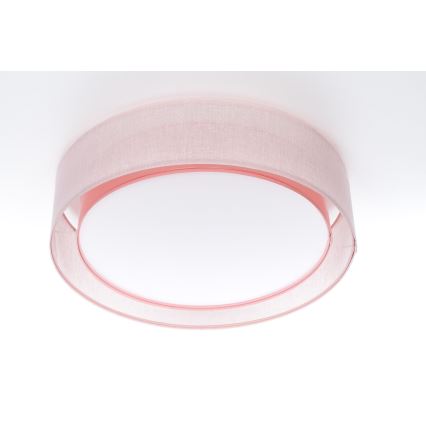 Griestu lampa PURO 2xE27/40W/230V diametrs 50 cm rozā